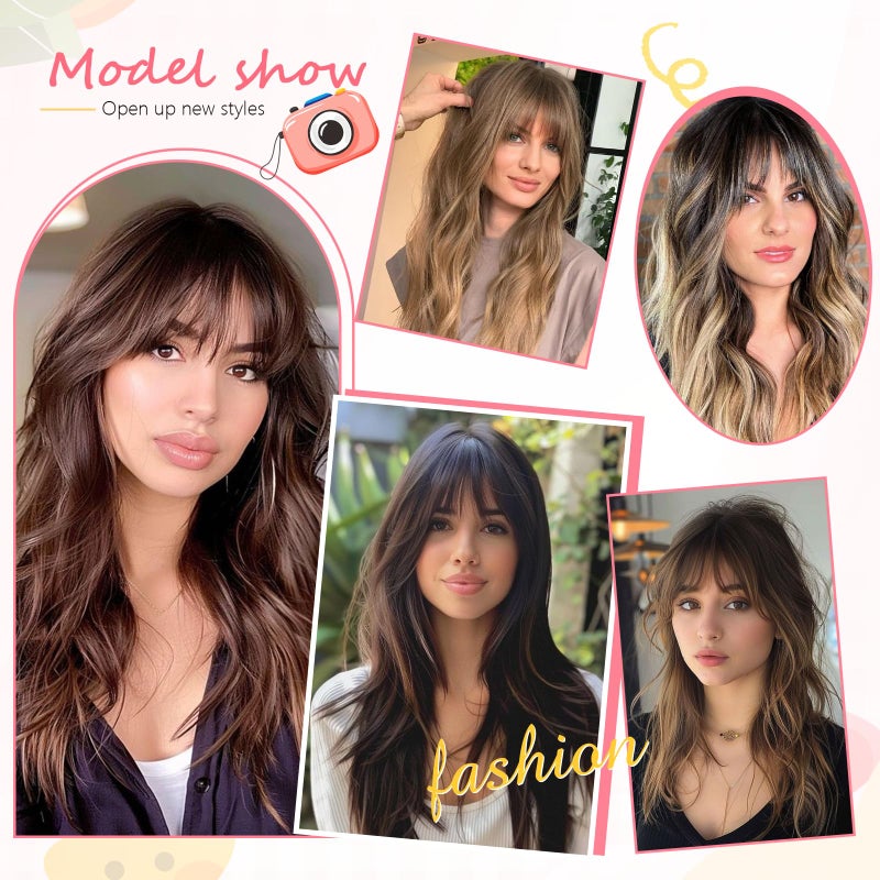 Cesomeey Clip in Bangs 100% Real Human Hair, Wispy Bangs Hair Clip, Fake Bang Fringe with Temples Hairpieces for Women Daily Wear (Natural Black, Wispy Bangs) - Image 5