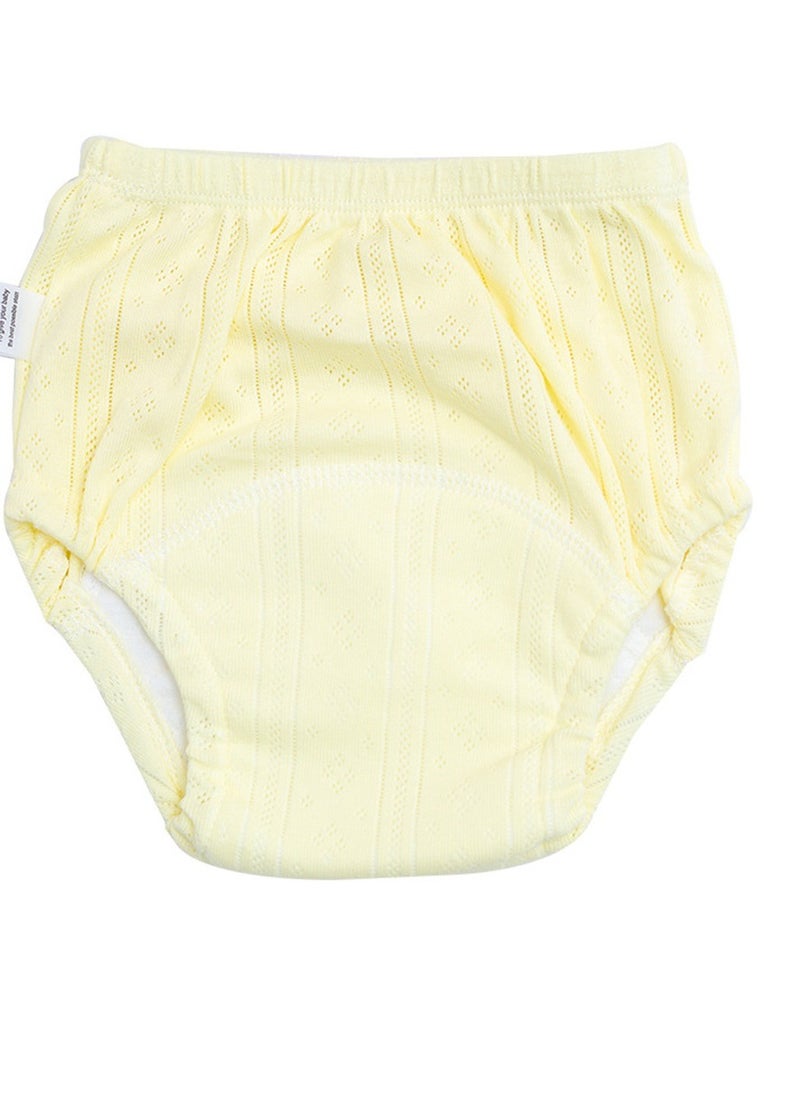 Loquat Baby Training Washable Cut-Out Breathable Diaper Pants Yellow  - Image 1