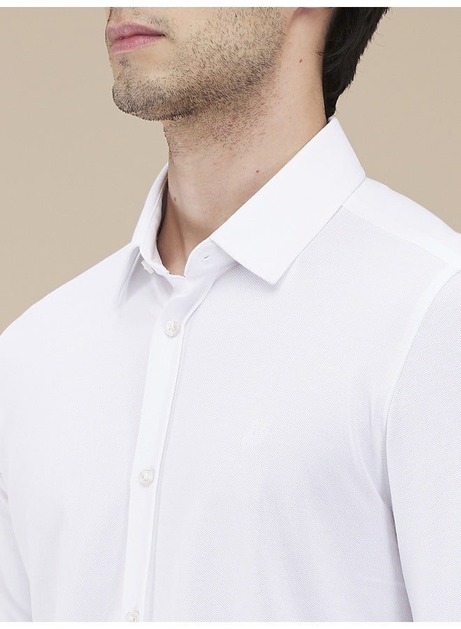 Being Human Mens White Collared Long Sleeve Shirt - Image 4
