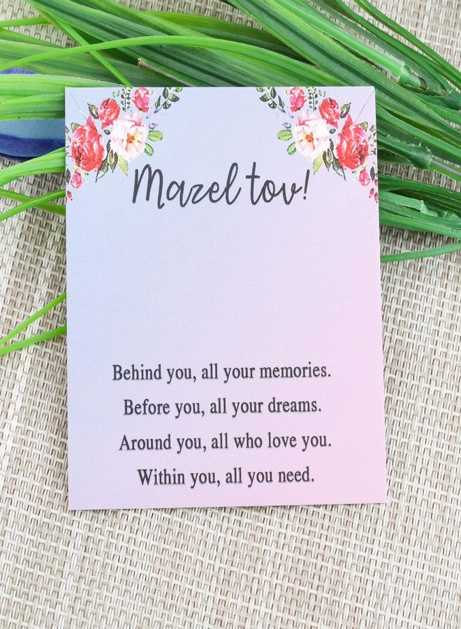 FEELMEM Bat Mitzvah Gifts for Mazel Tov Congratulations Necklace Behind You All Your Memories Love Heart Jewelry Good Luck Gift (Mazel tov-necklace) - Image 3