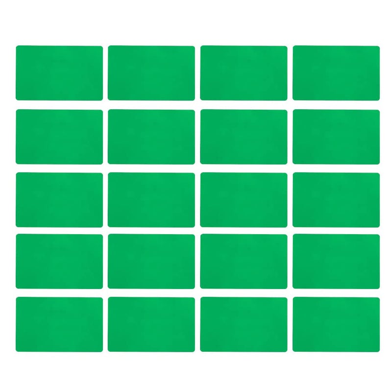 Green Premium Metal Business Cards Blank Aluminum Alloy Engraved 50 Pcs Rust Proof - Image 2