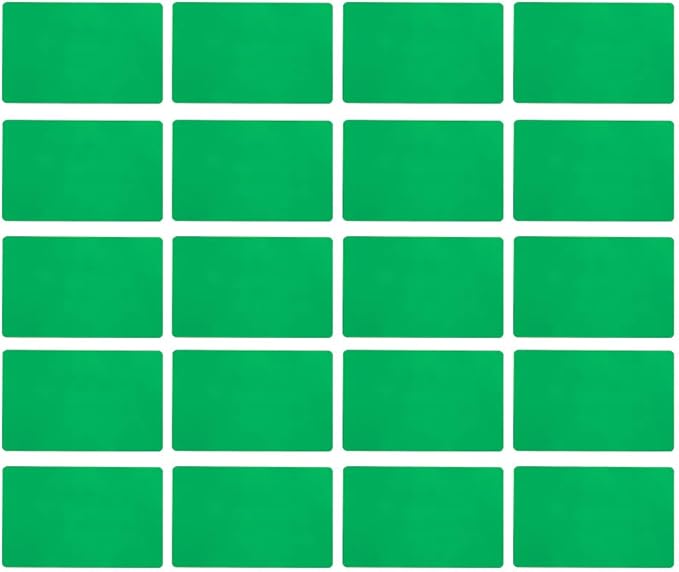 Green Premium Metal Business Cards Blank Aluminum Alloy Engraved 50 Pcs Rust Proof - Image 1