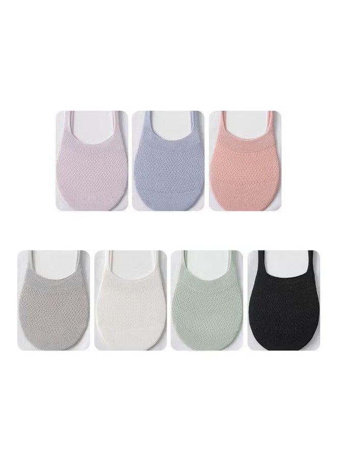 Muyixin 7-Pair Womes Low Cut Cotton Socks Anti Slip Breathable - Image 2