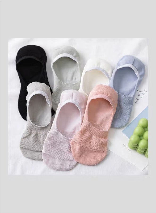 Muyixin 7-Pair Womes Low Cut Cotton Socks Anti Slip Breathable - Image 3