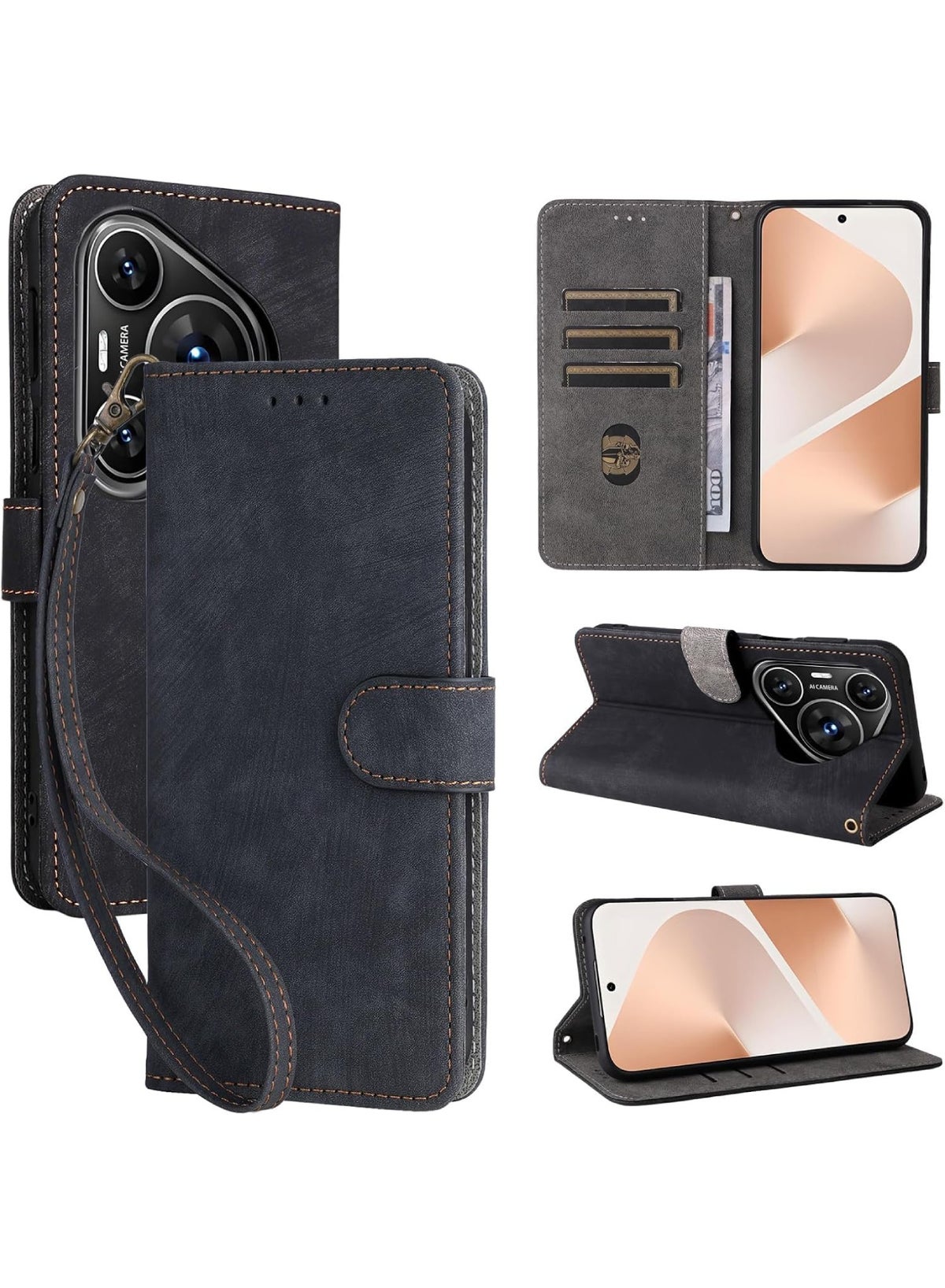adando Adando Flip Cover With Hand Strap For Huawei Pura 90 Pro Max ZD4E82D168604475482D6Z