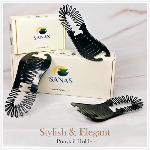 Sanas Banana Clips Hair 3PCS Stretch Clips Hair Clincher Comb Hair Clips Flexible Comb French Banana Clip Interlocking Clips - Image 5