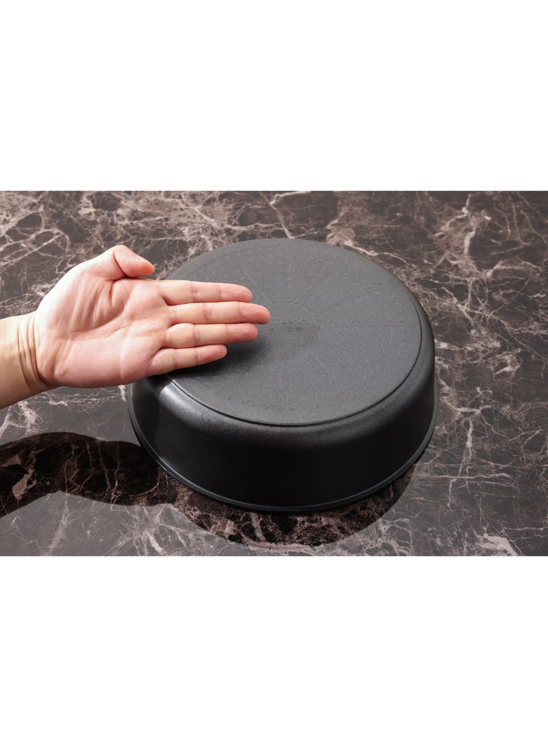 Cookware Set Nonstick With Detachable Handles, 18Pcs Induction Cookware Set Stackable, Space Saving With Removable Handle Black