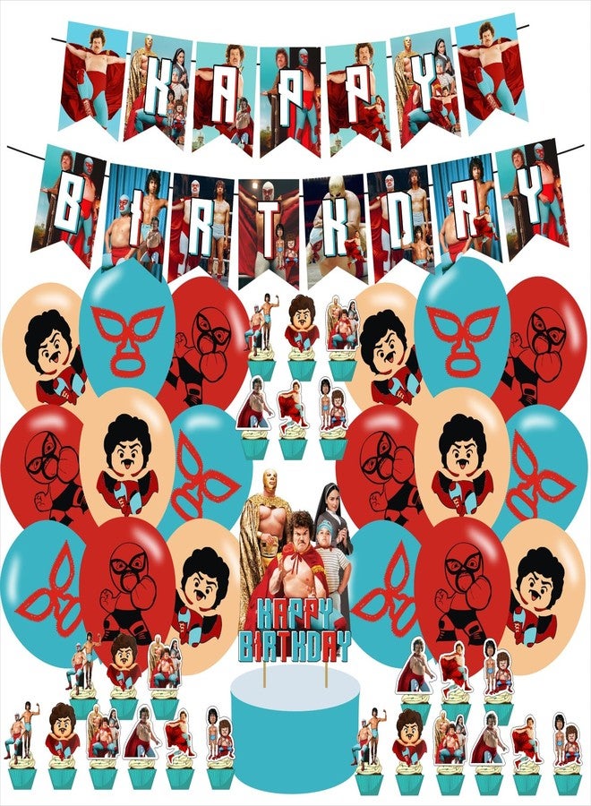 karg Libre of Nacho Birthday Decorations - Kids' Party Balloons, Banner, Cake & Cupcake Toppers - Image 1