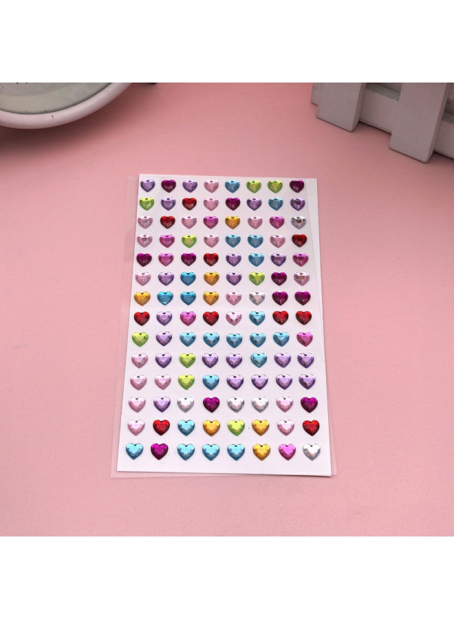 Explosions DIY Acrylic Diamond Sticker Photo Frame Decorative Sticker Accessories Material Closed Bag Water Drops Love Piece-Specifications Support Image Upload:Color 6mm112 Hearts 7.5*13cm - Image 1