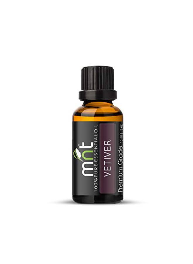 MNT Vetiver Essential Oil 100% Pure l & Therapeutic Grade for Aromatherapy Massage Hair Care and Skin Care (15ML) - Image 4