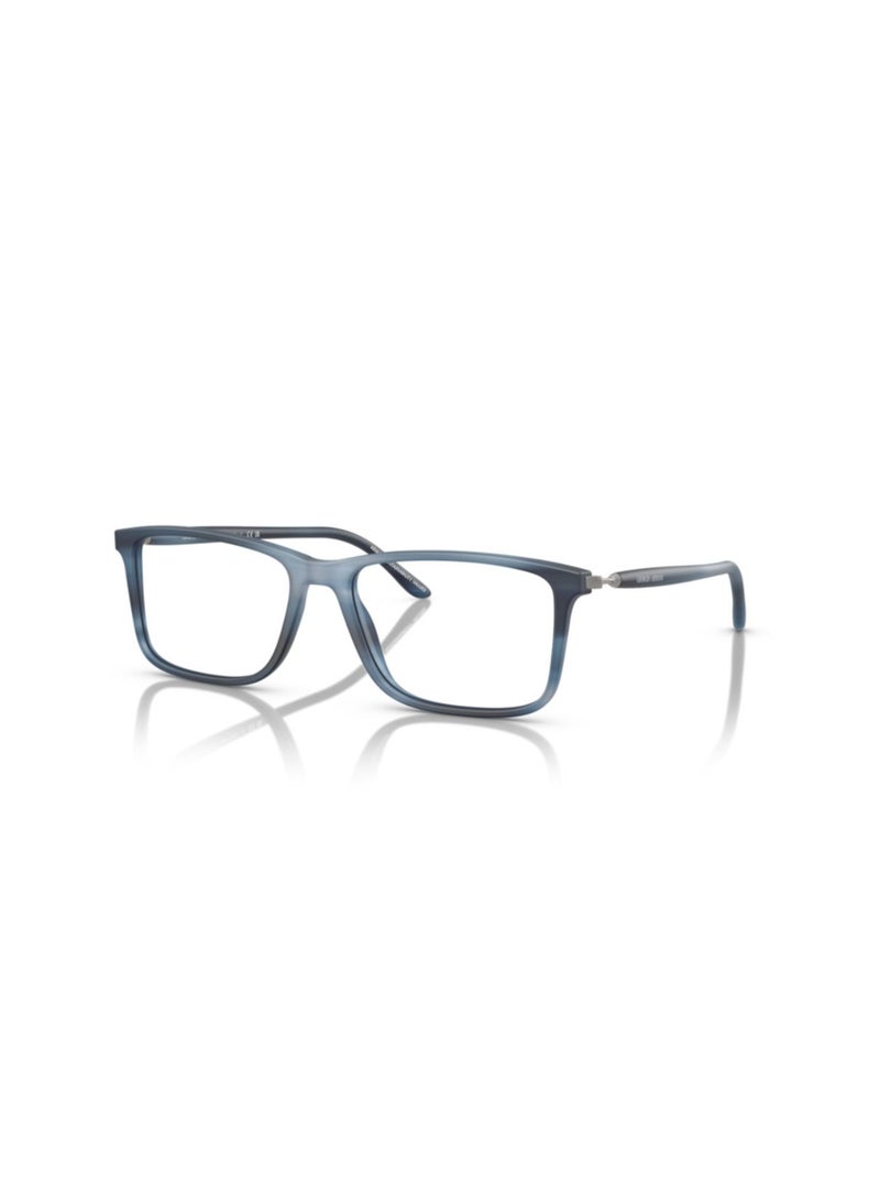 GIORGIO ARMANI Giorgio Armani Man Rectangular  Eyeglasses- Ar 7261 - Lense Size:54Mm - Matte Stripped Blue - Image 1