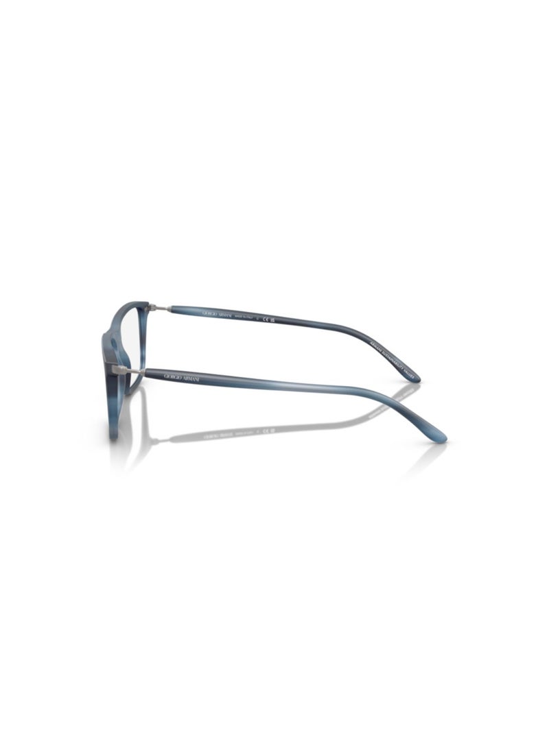 GIORGIO ARMANI Giorgio Armani Man Rectangular  Eyeglasses- Ar 7261 - Lense Size:54Mm - Matte Stripped Blue - Image 2
