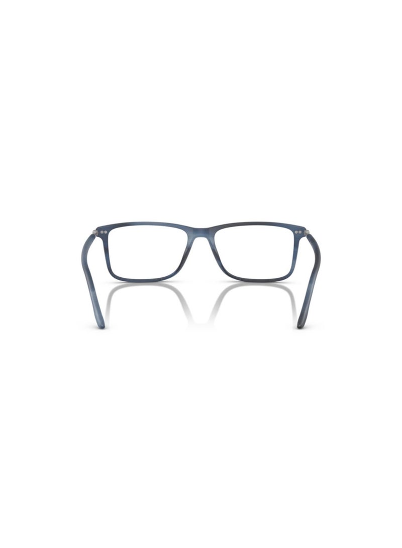 GIORGIO ARMANI Giorgio Armani Man Rectangular  Eyeglasses- Ar 7261 - Lense Size:54Mm - Matte Stripped Blue - Image 3