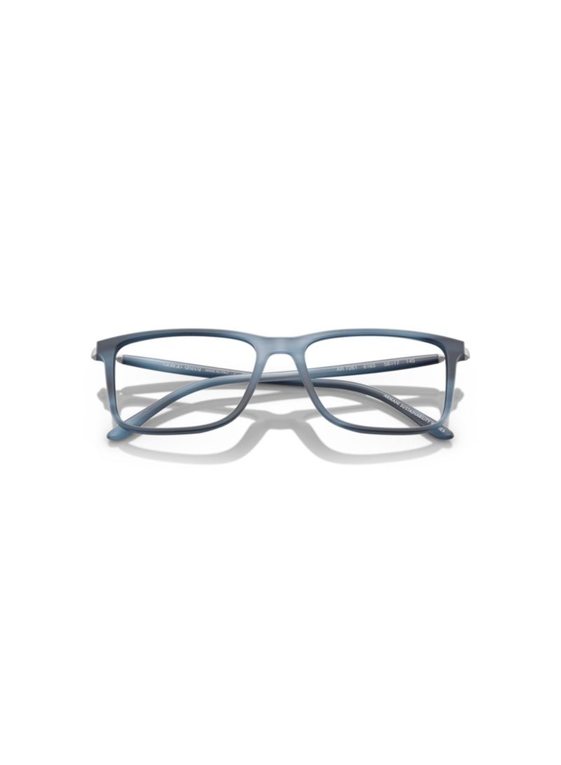 GIORGIO ARMANI Giorgio Armani Man Rectangular  Eyeglasses- Ar 7261 - Lense Size:54Mm - Matte Stripped Blue - Image 5
