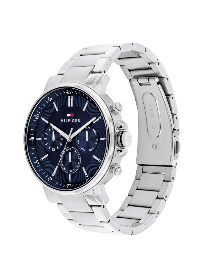 Tommy Hilfiger Men’s Watch – Model 1710588 | Blue Dial with Silver Stainless-Steel Bracelet - Image 2