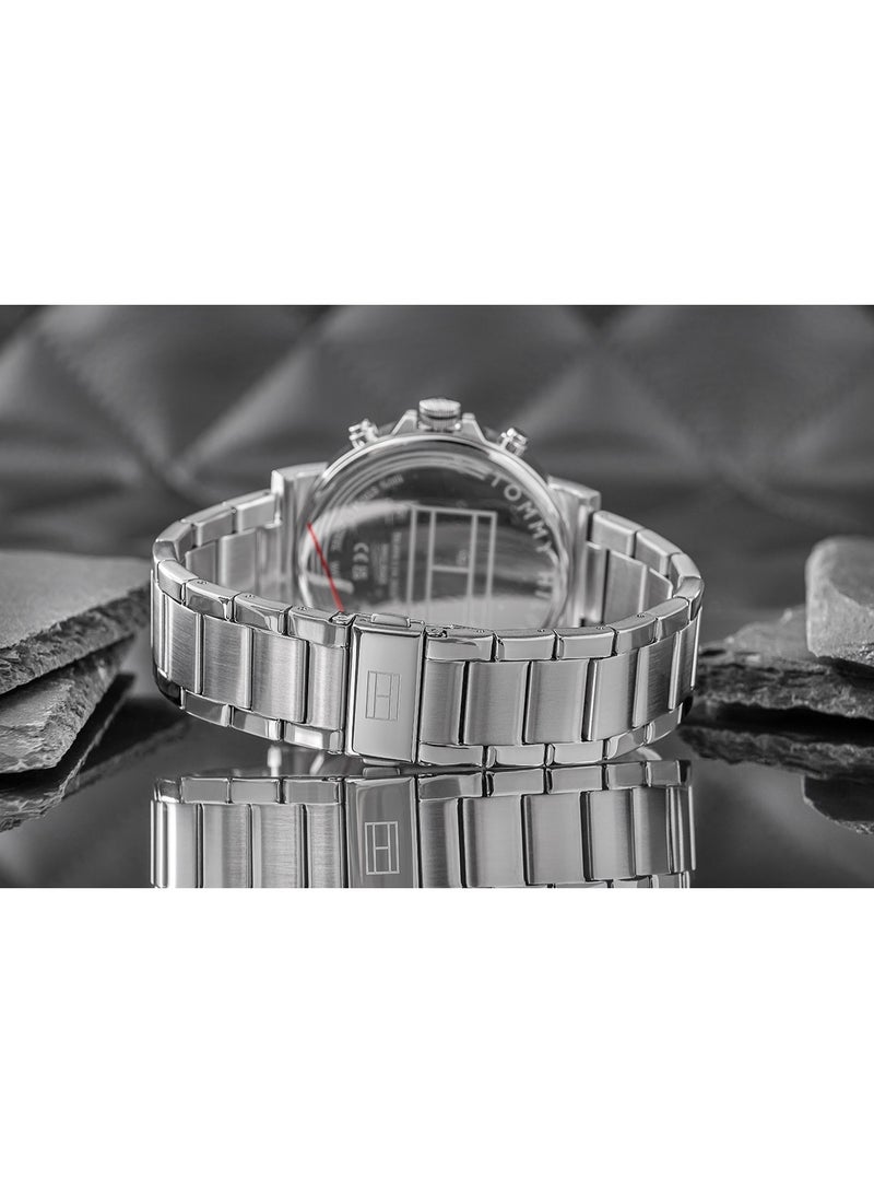 Tommy Hilfiger Men’s Watch – Model 1710588 | Blue Dial with Silver Stainless-Steel Bracelet - Image 5