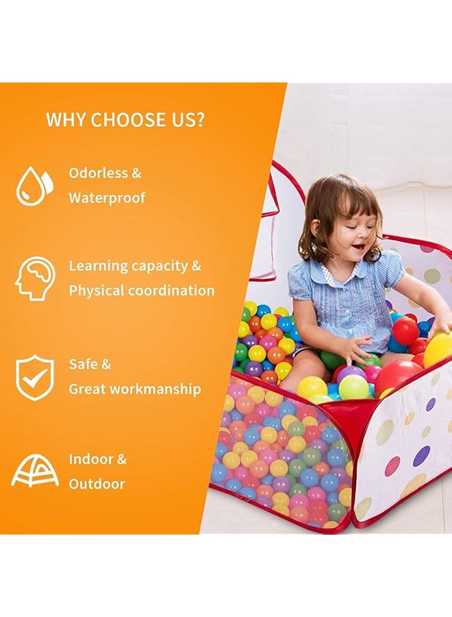 مومو بير خيمة لعب مع حلقة كرة سلة للأطفال الصغار للعب في الهواء الطلق والداخلي بطول 4 أقدام/120 سم (الكرات غير متضمنة) - Image 4