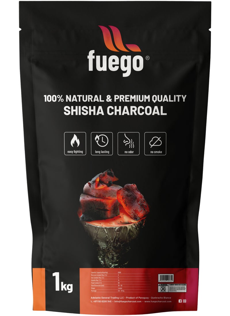 Fuego Fuego 1KG Shisha Natural Charcoal  - Image 1