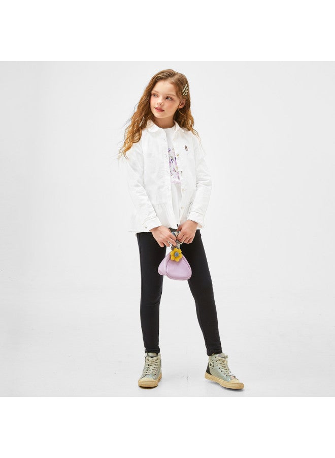 Hush Puppies Girls' Cotton Long-sleeve Shirt Spring/autumn Children's Dress-style Top - Image 4