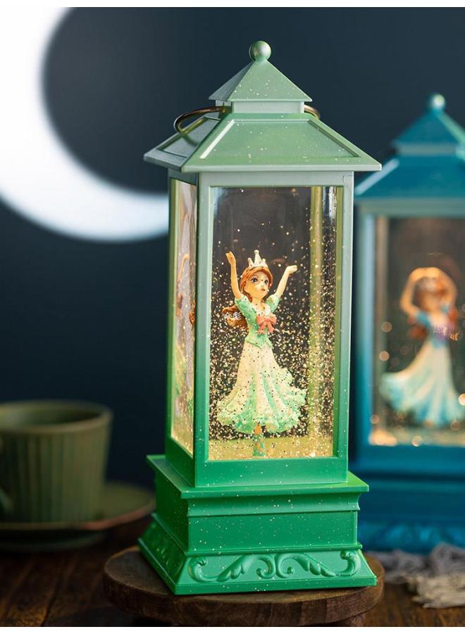 Snow Music Box Frozen Crystal Ball Daughter Children's Rotating Girl Music Box Birthday High Sense-Color:Weini Square Pink Frame Flower Fairy "the Pink Skirt Does Not Rotate"  - Image 5