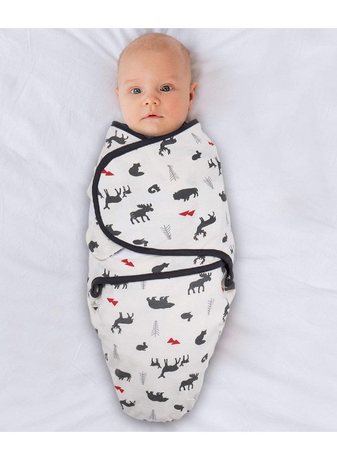 The Peanut Shell طقم بطانيات لف الأطفال من بي نات شيل - أكياس نوم للأطفال الرضع للأولاد حديثي الولادة، أكياس لف للأطفال حديثي الولادة 0-3، 3-6 أشهر، أكياس لف ناعمة وقابلة للتنفس من القطن - غابة حمراء (S/M) - Image 5