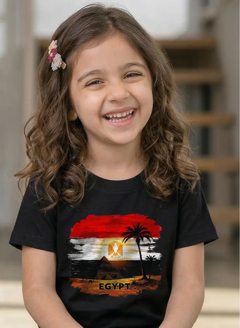 Funkaar black FUNKAAR Egypt Flag Graphic T-shirt for Boys & Girls  | Best Price UAE