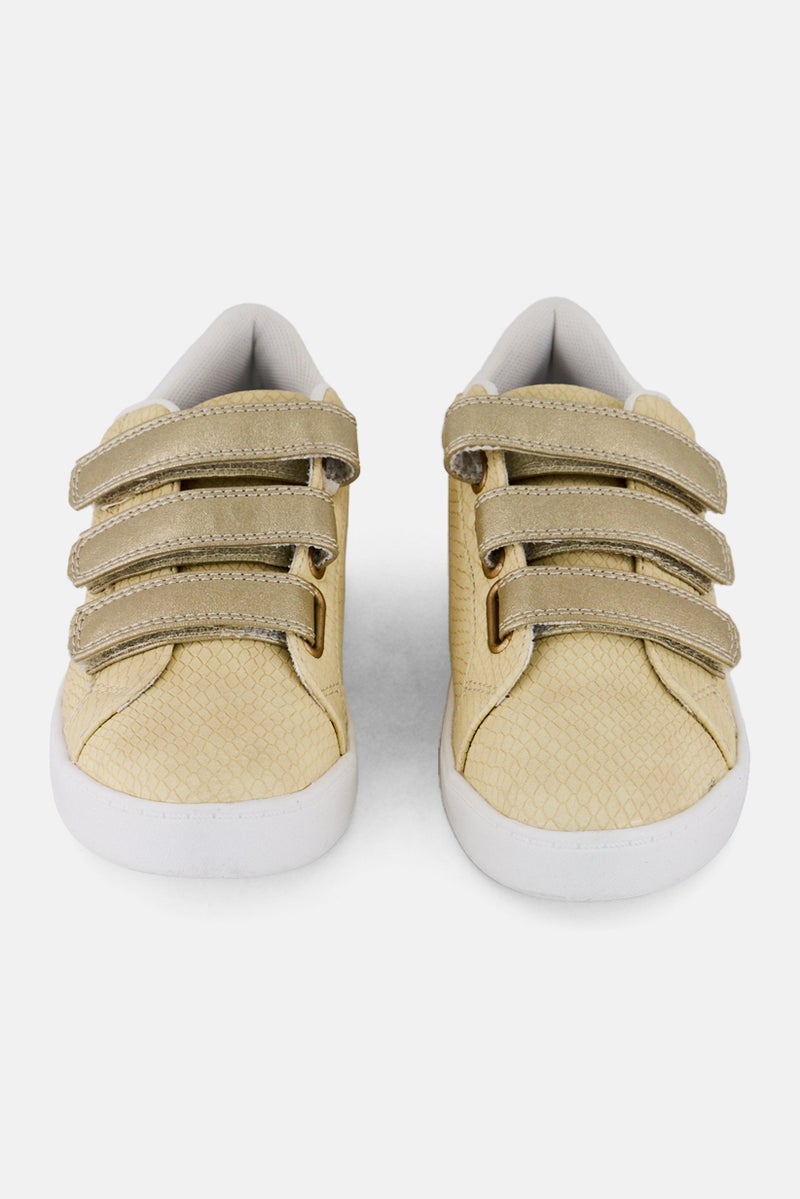 XOXO Women Leather Velcro Closure Casual Shoes, Light Yellow - Image 4