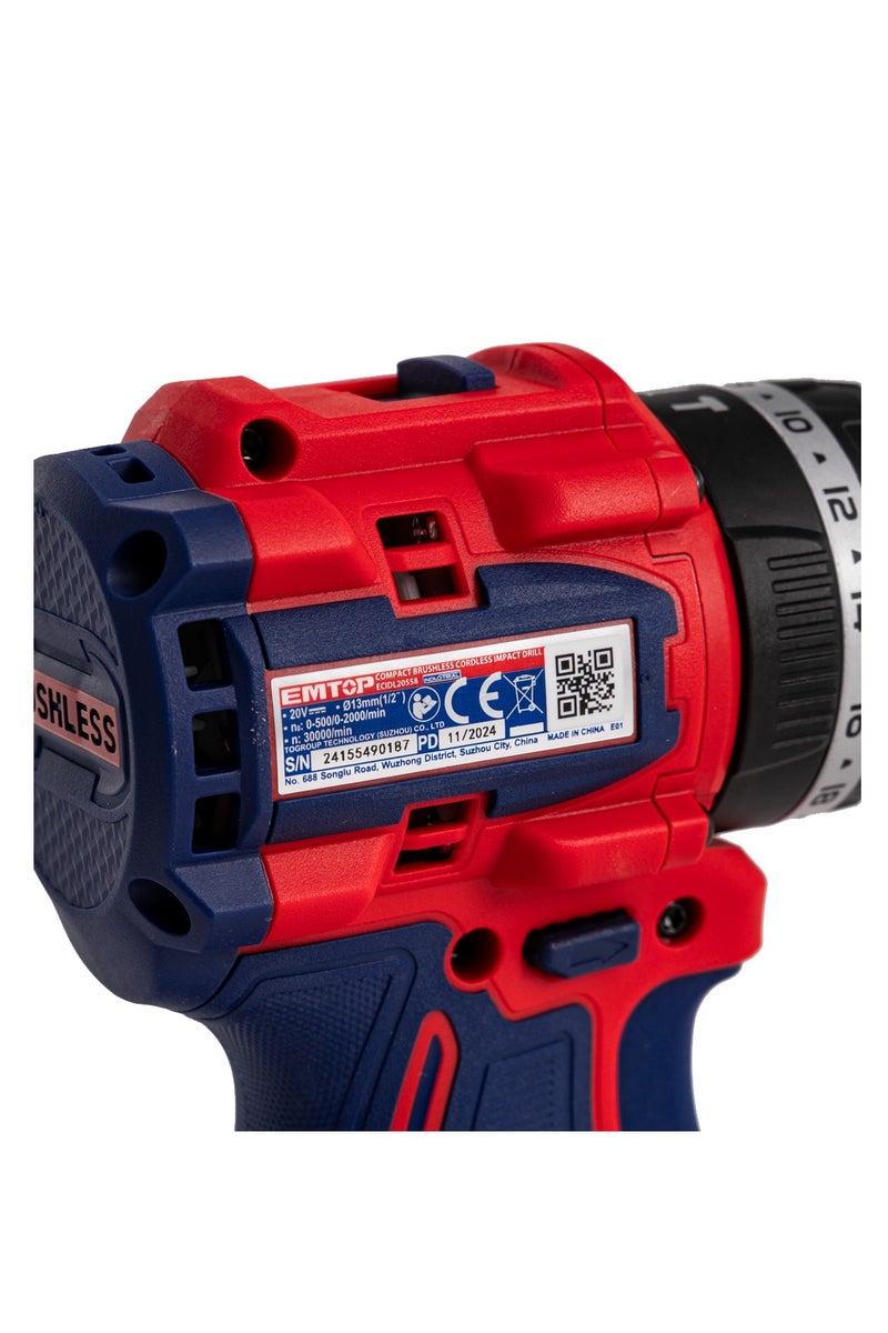 EMTOP M-Top Portable Drill with 2 Batteries and 20V Heavy Duty Charger - Image 2