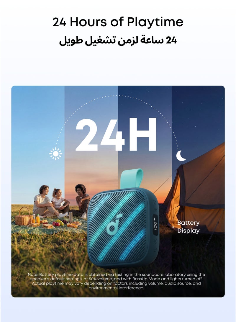 Soundcore Boom Go 3i Portable Bluetooth Speaker by Anker, 24H Playtime, 15W Punchy Sound, Emergency Power Bank, Powerful BassUp 2.0, Bluetooth 6.0, IP68 Waterproof for Hiking/Cycling/Camping Blue - Image 4