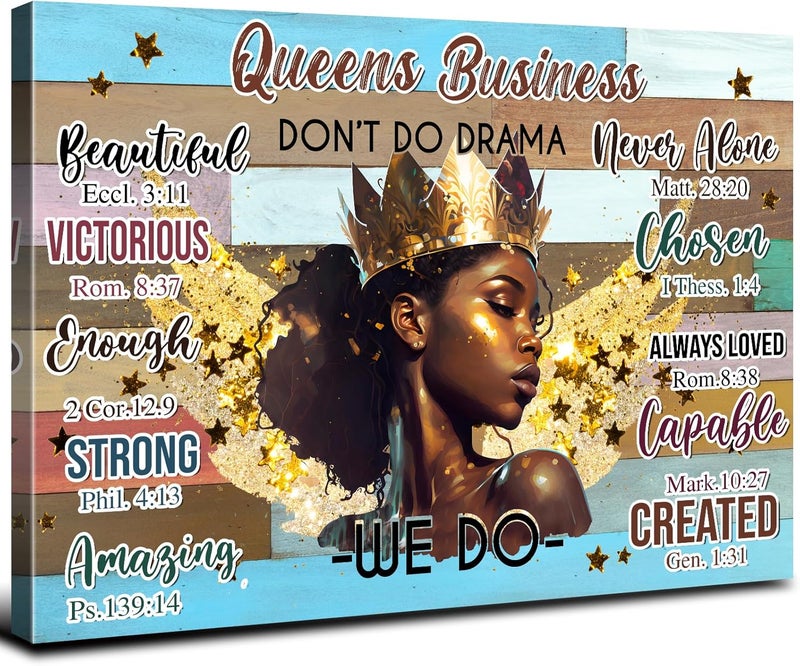 YOOOAHU Inspirational Canvas Wall Art for Girls - Image 1