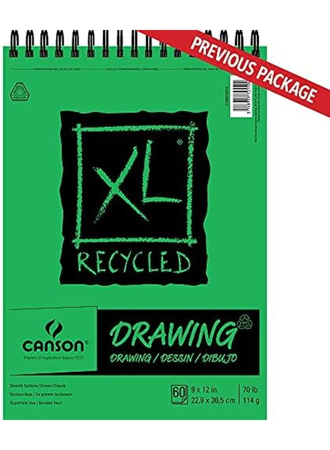 كانسون لوحة ورق رسم معاد تدويرها من سلسلة XL، سلك علوي، 70 رطل، 9 × 12 بوصة، 60 ورقة - Image 2