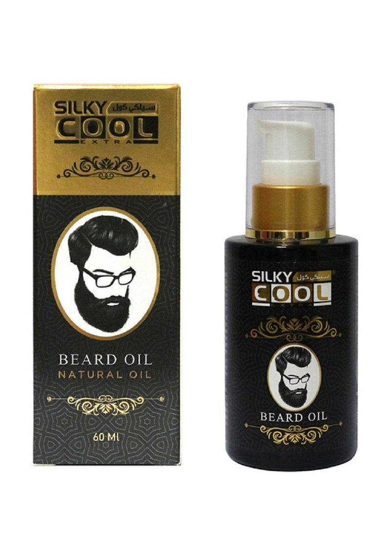 Silky Cool - Pack Of 3 Silky Cool Natural Beard Oil 60ml x 3 - Image 1