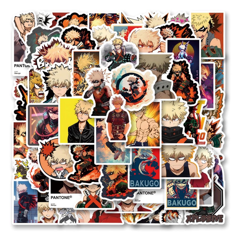 YEESACG 60pcs Classic Japanese Anime Sticker, Cute Cartoon Vinyl Waterproof Stickers for Water Bottle,Skateboard,Laptop,Phone,Journaling,Scrapbooking Decals for Party Supply Decor - Image 1