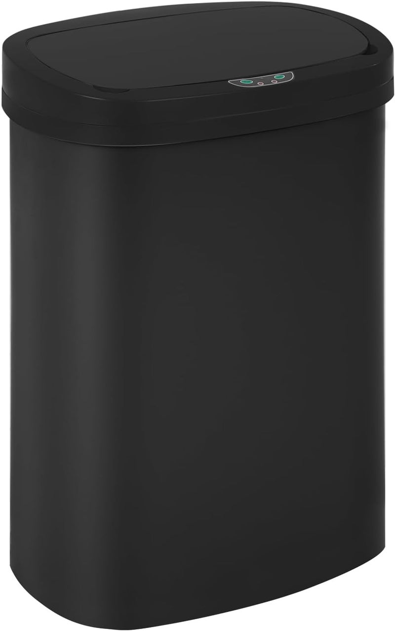 BestOffice Trash Can BrokenResistant Plastic Touch Free HighCapacity Garbage Can with Lid for Bedroom Bathroom Home Office 49 Liter 13 Gallon Trash Can Automatic Kitchen Trash Can - Image 1