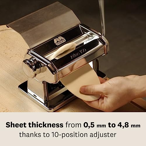 MARCATO Made in Italy Atlas 150 Slide Manual Pasta Machine, Chrome Steel. For Lasagne, Fettuccine, Tagliolini, Sugar paste, Bread dough - Image 4