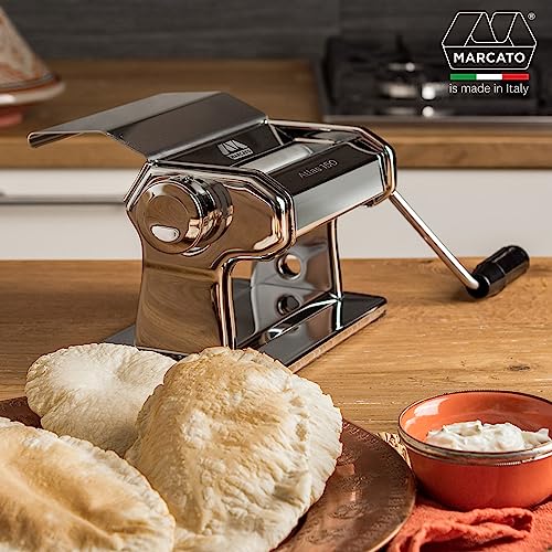MARCATO Made in Italy Atlas 150 Slide Manual Pasta Machine, Chrome Steel. For Lasagne, Fettuccine, Tagliolini, Sugar paste, Bread dough - Image 2