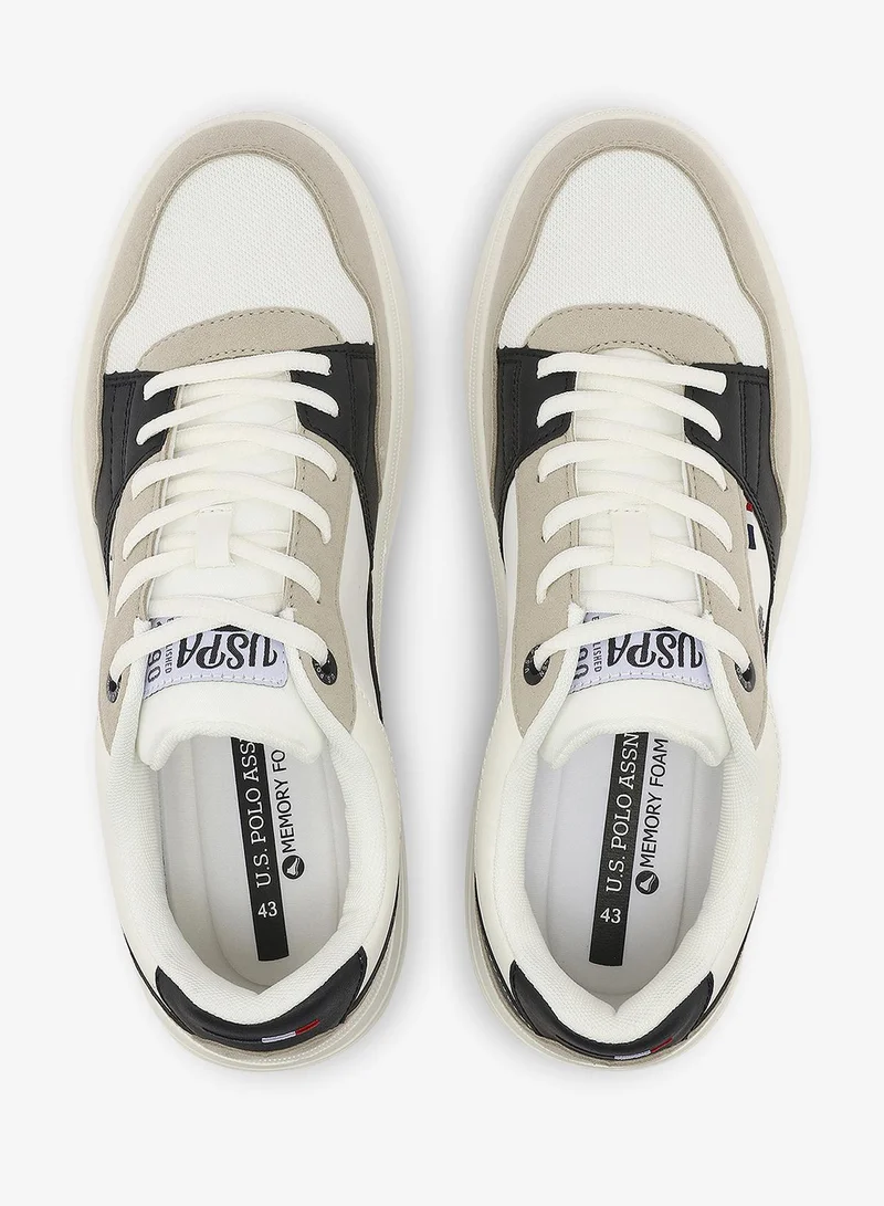 U.S. Polo Assn. white Men's White Sneakers - Lightweight with Breathable and Comfortable Shoes for Men | Best Price UAE