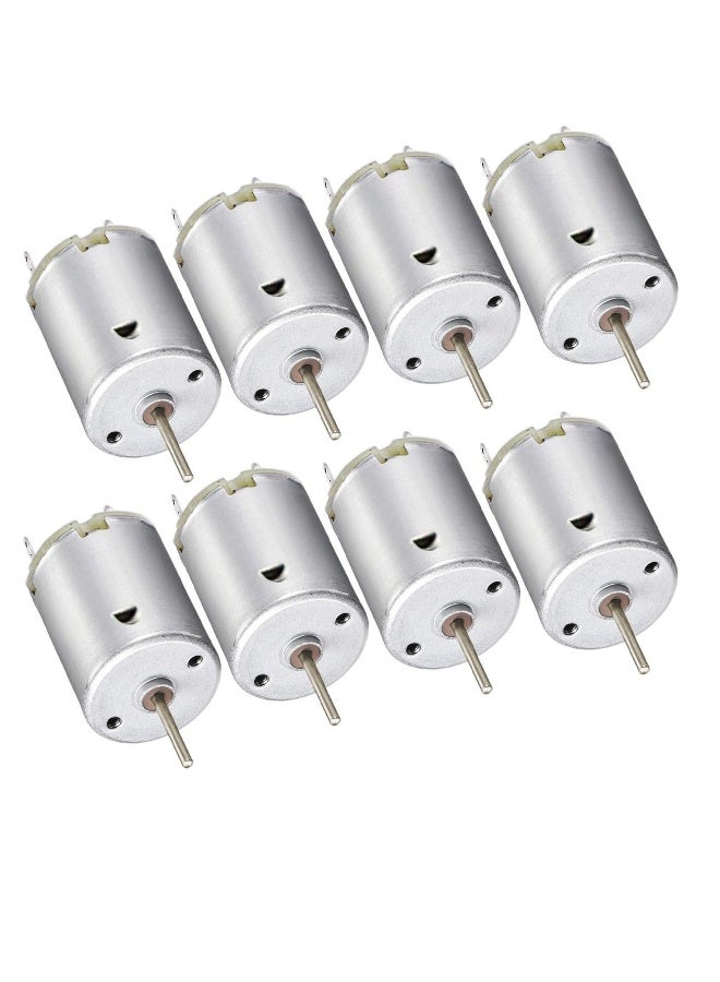 محرك تيار مستمر، 12 قطعة، 3V-12V 280 محرك ميكرو تيار مستمر، محرك كهربائي ذو عمود دائري، محرك هوايات كهربائي صغير، لمشاريع العلوم والألعاب، نموذج طائرة وقارب RC - Image 1