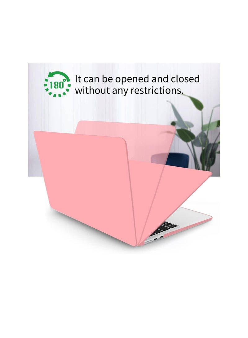 حافظة كمبيوتر محمول متوافقة مع جهاز MacBook Air الجديد 13.6 بوصة M3 A3113 M2 A2681 مع معرف اللمس 2024 2023 2022 إصدار غلاف بلاستيكي صلب كريستالي اللون وردي - Image 3
