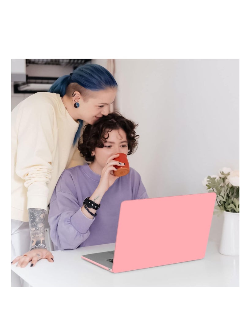 حافظة كمبيوتر محمول متوافقة مع جهاز MacBook Air الجديد 13.6 بوصة M3 A3113 M2 A2681 مع معرف اللمس 2024 2023 2022 إصدار غلاف بلاستيكي صلب كريستالي اللون وردي - Image 5
