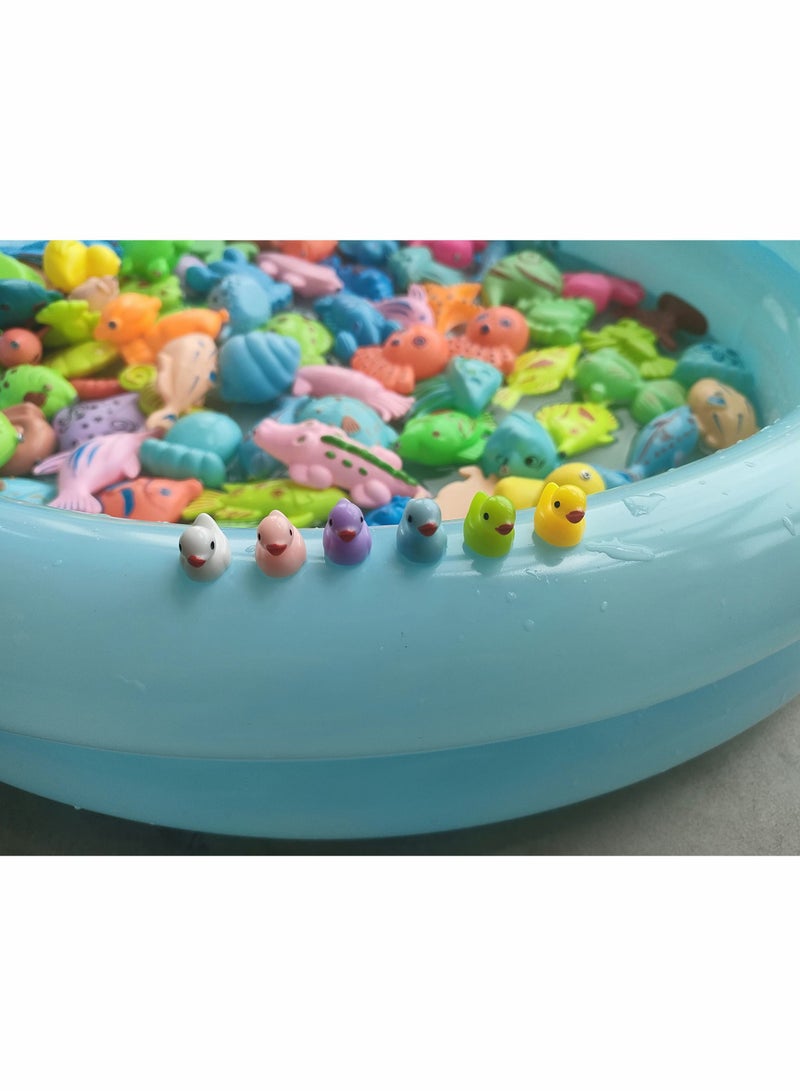 Excefore Mini Resin Duck Miniature Figures Micro Fairy Garden Landscape Aquarium Dollhouse Ornament Potted Plants Decoration DIY Slime Charms for Christmas Birthday Party （180 psc） - Image 2