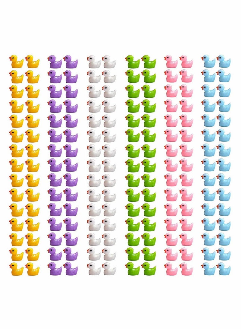 Excefore Mini Resin Duck Miniature Figures Micro Fairy Garden Landscape Aquarium Dollhouse Ornament Potted Plants Decoration DIY Slime Charms for Christmas Birthday Party （180 psc） - Image 1