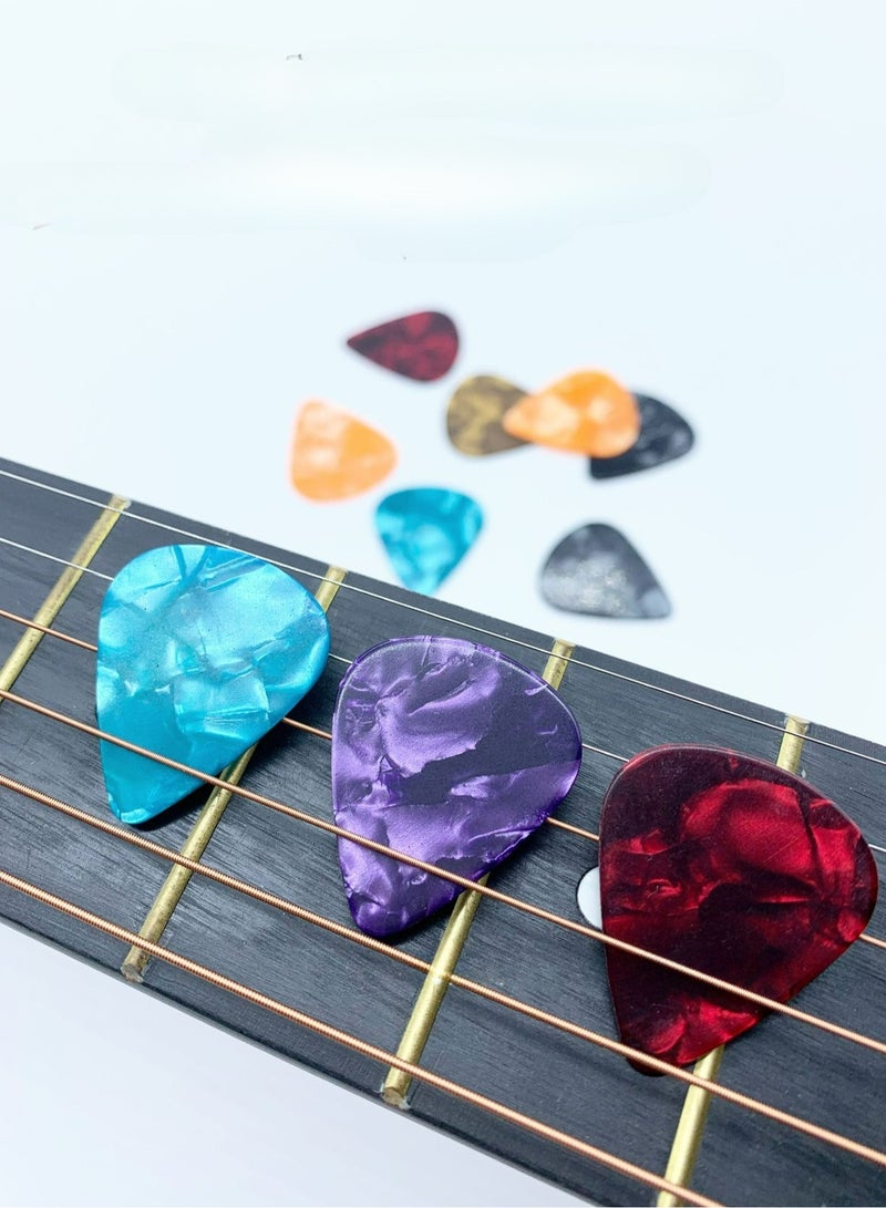 Generic 20 PCS Guitar Picks,Abstract Art Colorful Celluloid Guitar Pick Plectrums For Bass, Electric, Acoustic Guitars Includes 0.71mm(Color Random)  - Image 3