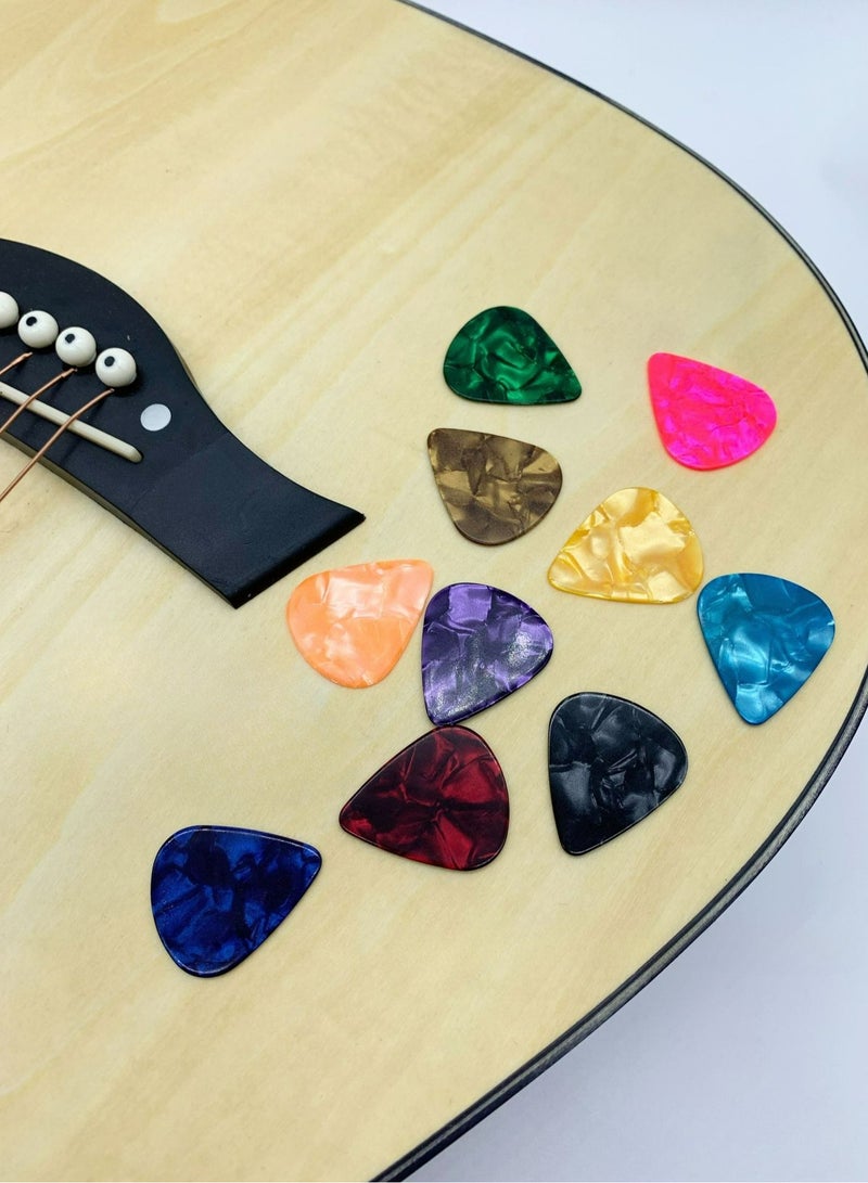 Generic 20 PCS Guitar Picks,Abstract Art Colorful Celluloid Guitar Pick Plectrums For Bass, Electric, Acoustic Guitars Includes 0.71mm(Color Random)  - Image 2