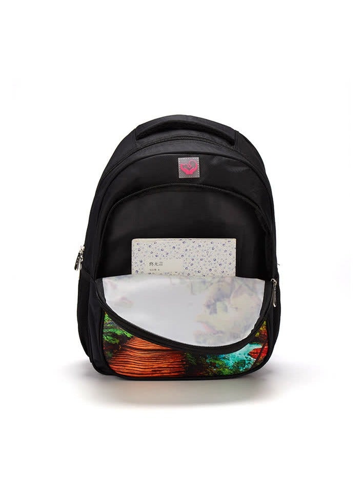 New product cross-border two-piece set 3D digital color printing casual primary school student schoolbag + pencil bag,2-17-Large + pencil case  - Image 4