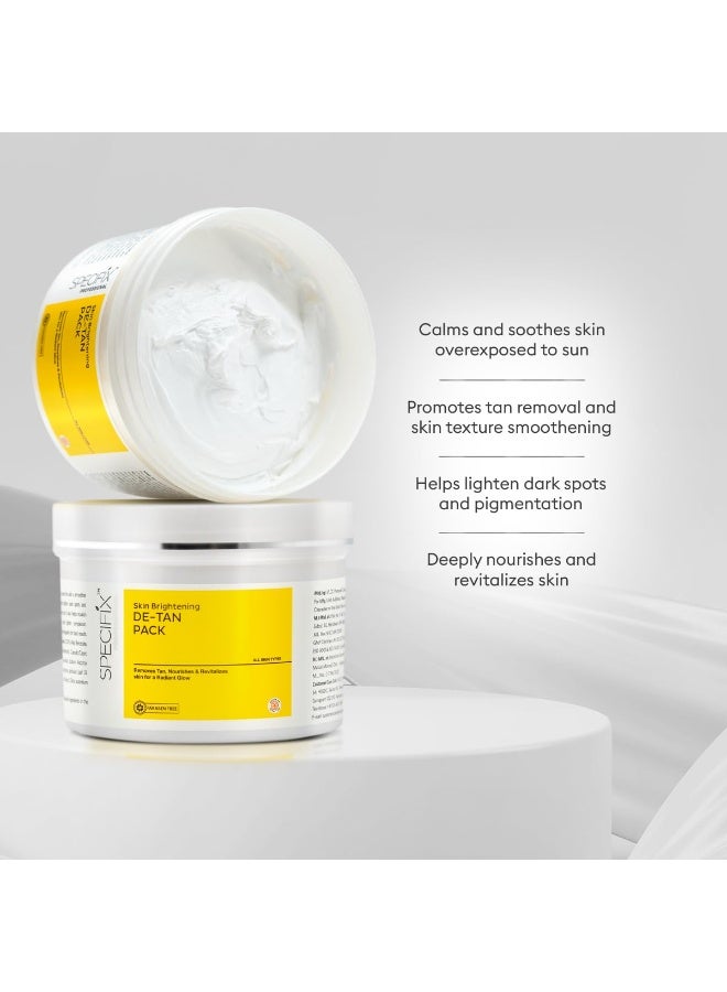 VLCC Specifix PROFESSIONAL Skin Brightening De-Tan Face Pack - 400g | With Glycolic Acid, Niacinamide, and Kojic Dipalmitate | Easy Tan Removal, Anti Pigmentation | For Dark Spots, and Dull Skin. - Image 4