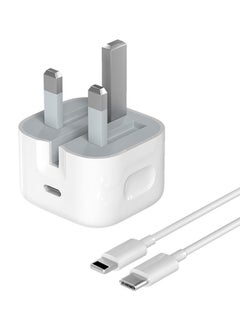 25W Fast Charger Compatible with iPhone 11 / 12 / 13 / 14 / 15 with Type C port and Cable
