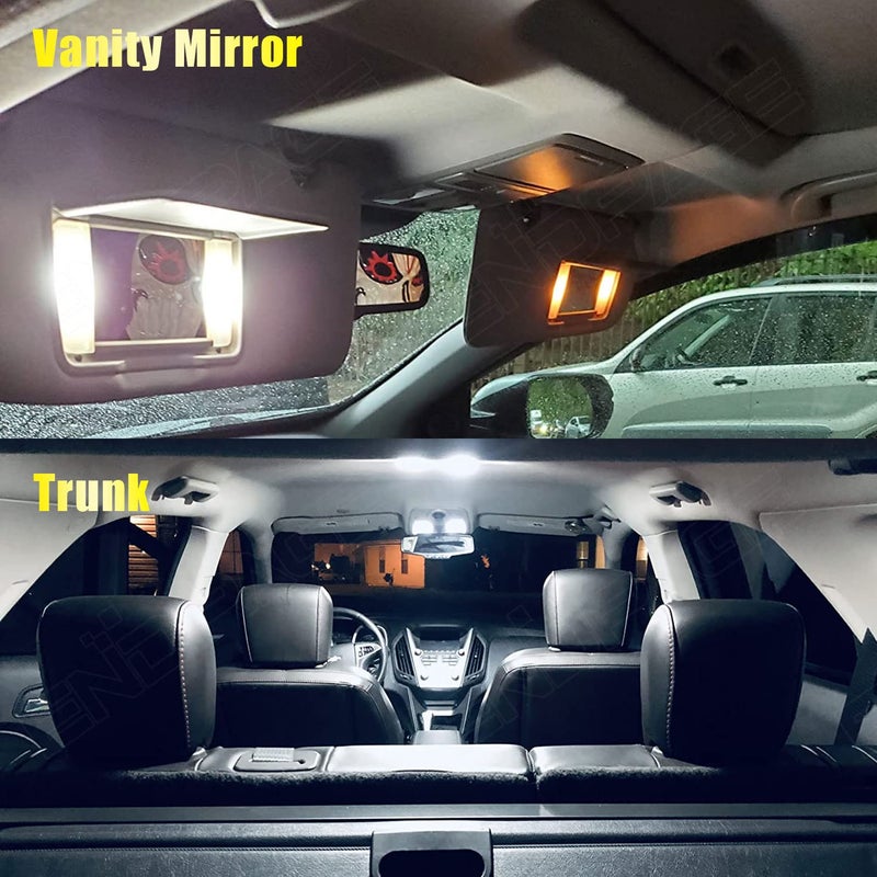 ENDPAGE 14-Pieces Cherokee LED Interior Light Kit for Jeep Cherokee XJ 1997 1998 1999 2000 2001 White 6000K Super Bright Interior Map Dome LED Lighting Package + License Plate Lights, Install Tool - Image 5