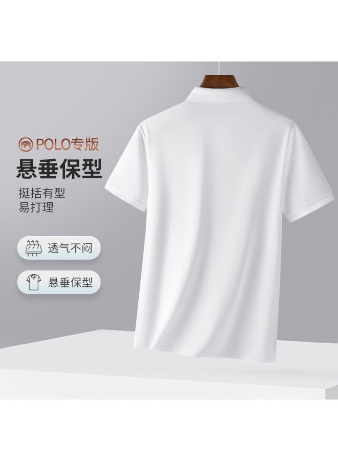Fomoce summer Solid Color Casual Business Classic Men's Polo Shirt - Image 3