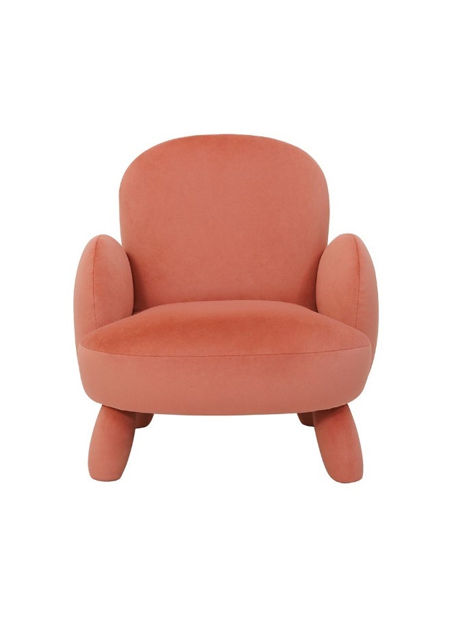 DANUBE HOME Charming Minnie Velvet Armchair, Soft Upholstered Kids Chair, Stylish Toddler Armchair For Playroom & Bedroom, Comfortable & Durable Kids Furniture – Pink - Image 3